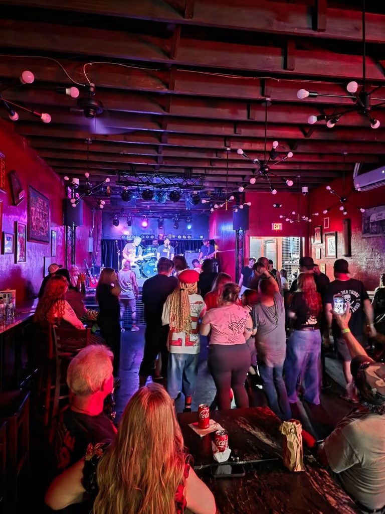 Crowd inside Feedback Music Lounge